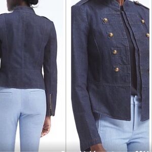 Banana Republic Denim Military Jacket XS